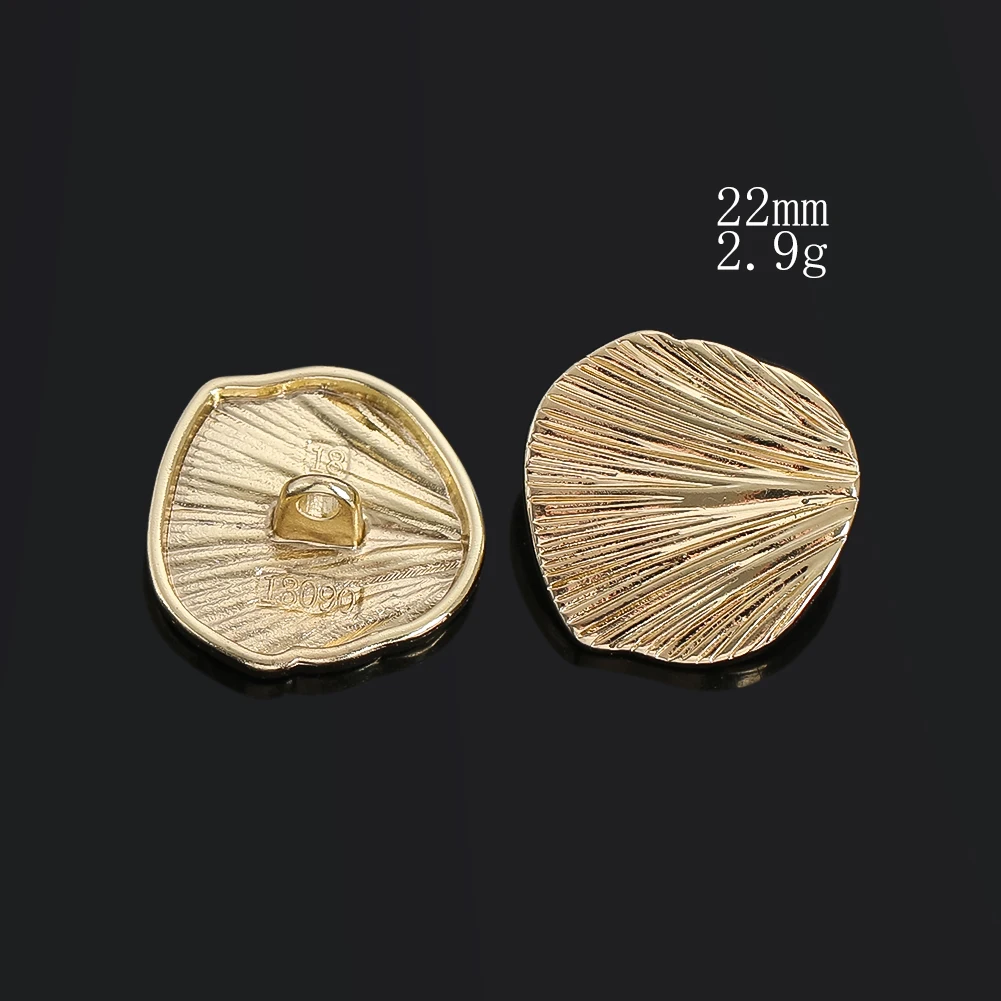 2pcs Alloy Gold Color Silver Color Ginkgo Biloba Pendant Accessories Metal Buttons Sewing Supplies Clothing Decorative Buckles