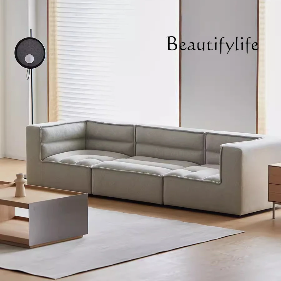 Nordic modern simple sofa living room light luxury single Italian minimalist fabric casual high sense