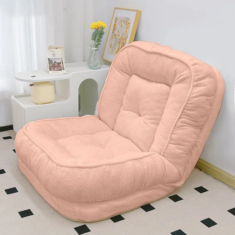 Single Pink Lazy Sofa Reclining Bedroom Fluffy Tatami Small Sofa Bed Folding Sofas Living Room Furniture Clearance discount