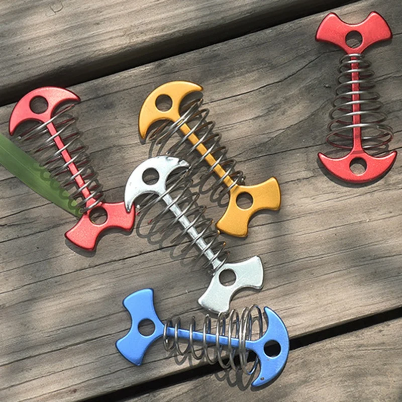 لوح قابل للتعديل مرساة عظام السمكة ، أوتاد خيمة ، مظلة خارجية ، أظافر ثابتة على السطح ، زنبرك أرضي ، خطافات تخييم ، 10