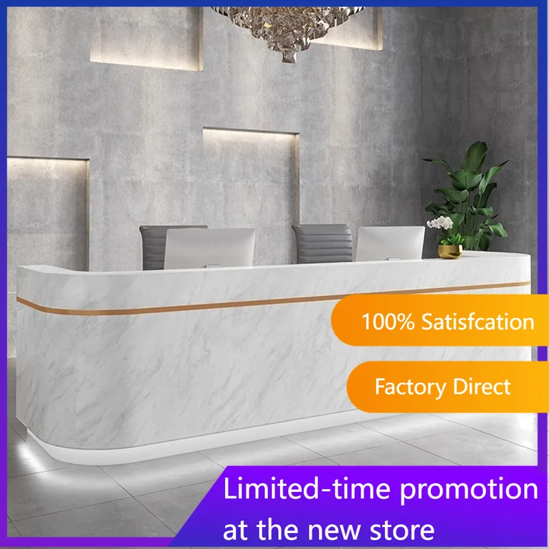Essential Office Supplies Custom Size Baking Paint Company Welcome Front Desk Hospital Clinic Guidance Reception Desk
