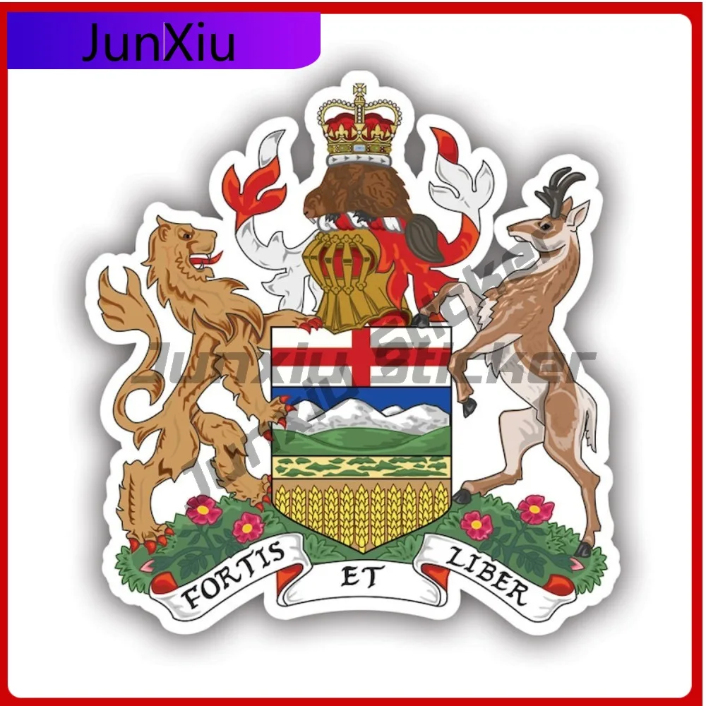 

Alberta Coat Of Arms Sticker Creative Decals Canadian Canada Rocky Mountain Parks Anime Style Laptop Use Waterproof Vinyl Dec