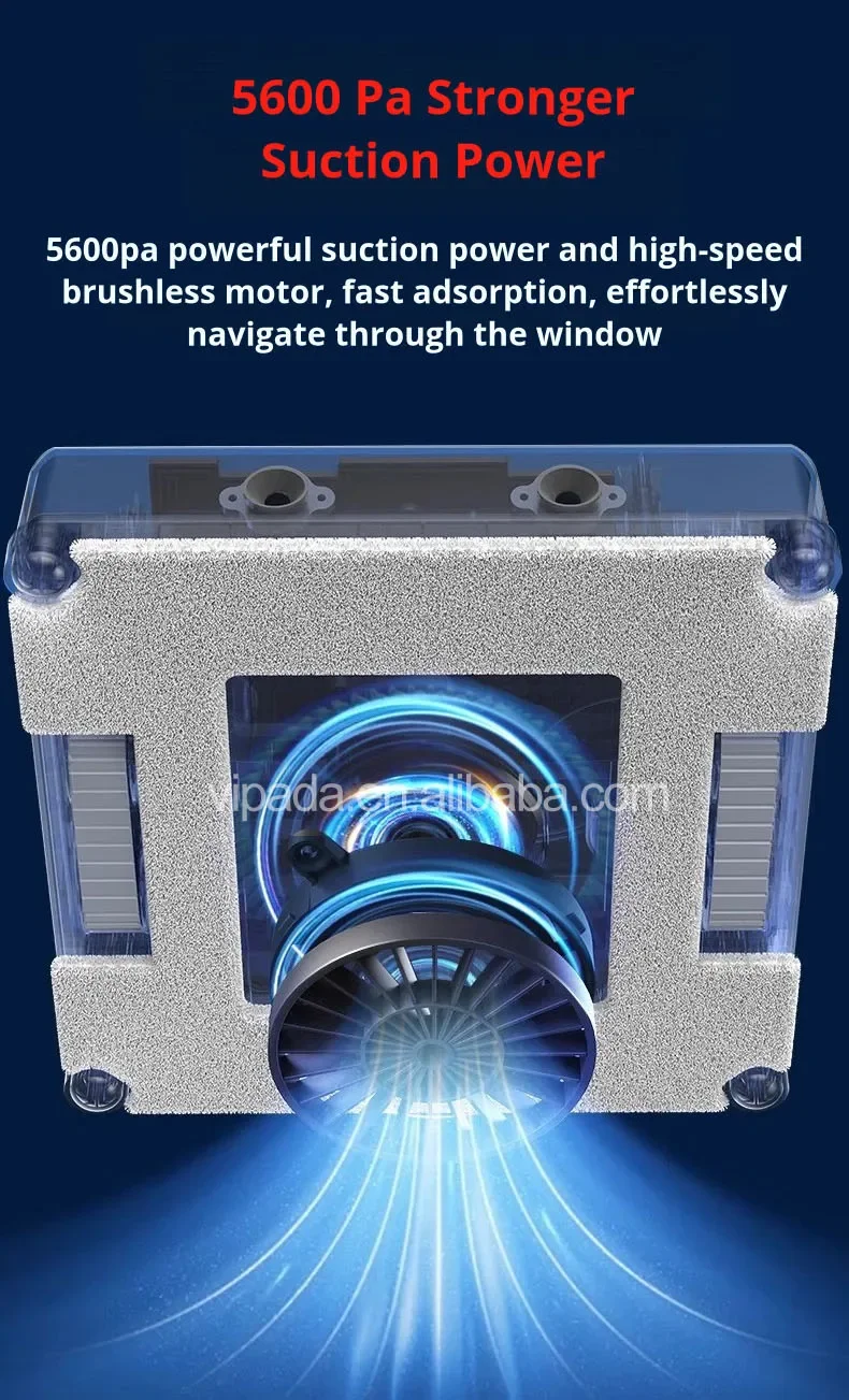 Smart AI Window Cleaning Robot 5600pa Suction Power 100ml Intelligent Automatic Glass Cleaner Robotic Vacuum Cleaning Products
