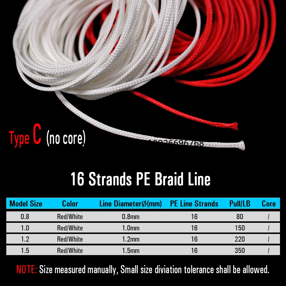 

16 Strands PE Braided Fishing Line for Assist Jig Hook Rigging Diving Spear Fishing DIY Trolling Lure Tied Line manufacturer