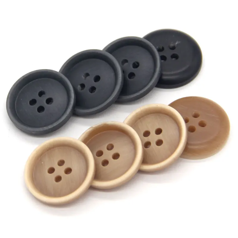 HENGC 4 Holes Chic Men Suit Striped Resin Buttons For Clothing Black Coat Uniform Blazer Creative Decorations Handmade DIY Craft