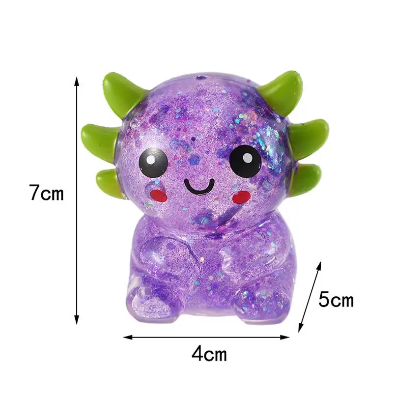 Axolotl Stress Ball 1Pcs Squishy Animal Fidget Toy Relief Anxiety Squeeze Toy Desk Decor For Office