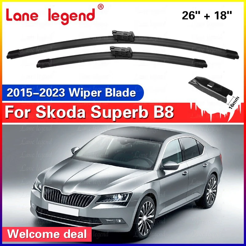 

For Skoda Superb B8 3V Combi 2015 - 2023 1set Front Windshield Wiper Blades Windscreen Wipers 2016 2017 2018 Accessories