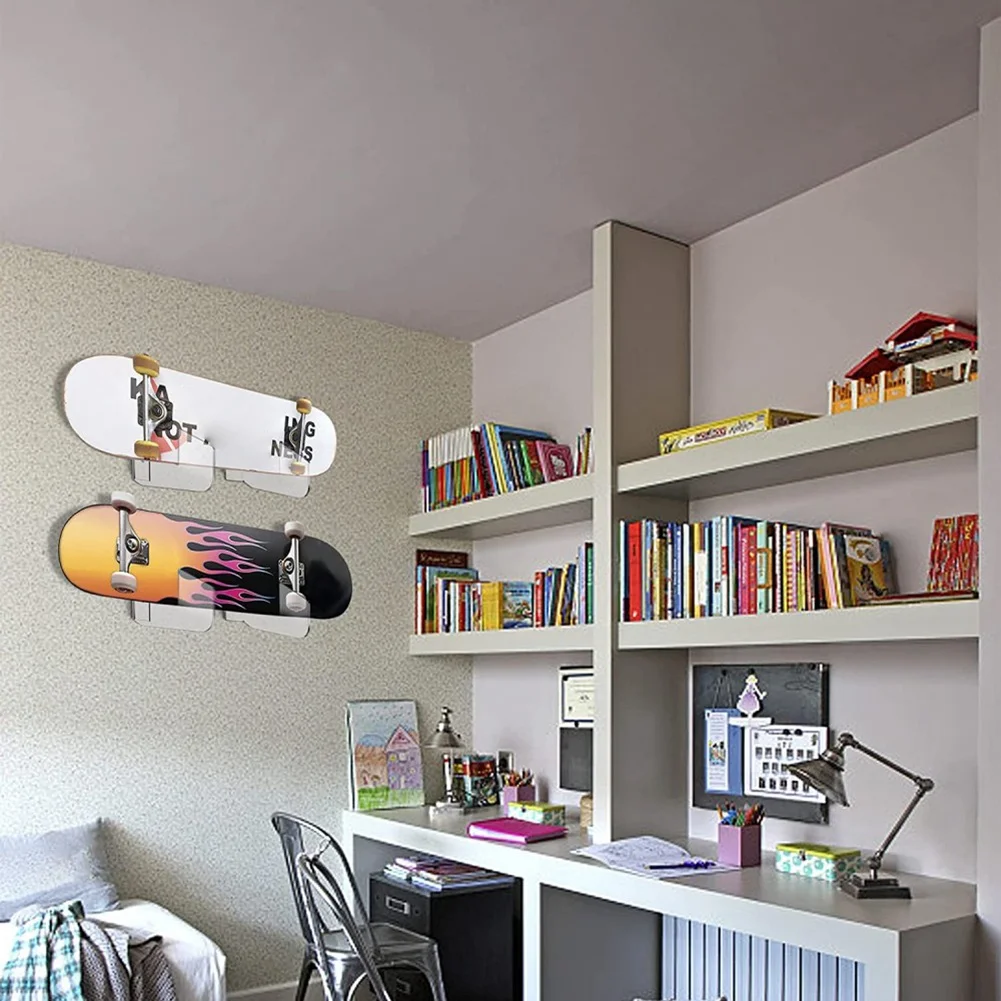 Wand-Skateboard-Rack für Zuhause, an der Wand montiertes Skateboard-Aufbewahrungsregal, Skateboard-Aufbewahrungsregal-B60B