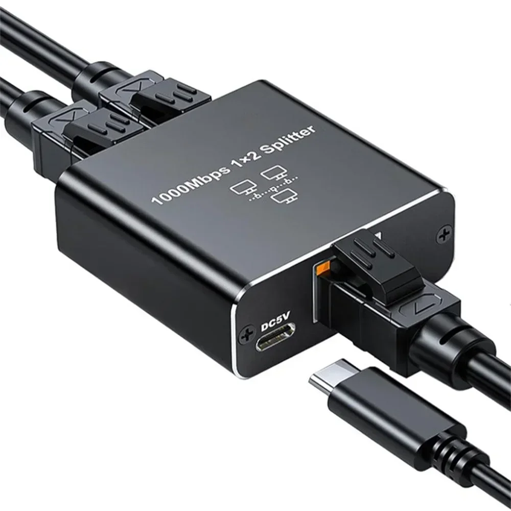 

Rj45 Splitter 1 to 2 Gigabit Ethernet Adapter Internet Network Cable for PC TV Box Router Sharer