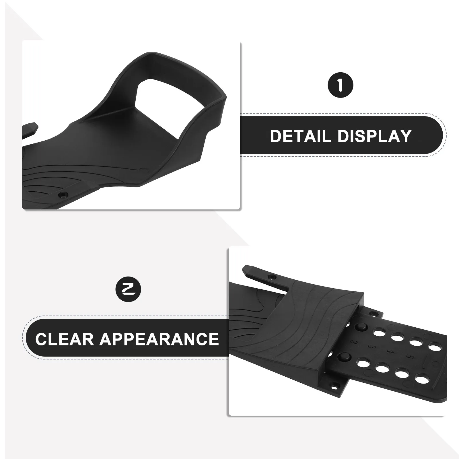 2Pcs Rowing Machine Foot Pedals Replacement Adjustable Non-Slip Foot Straps for Medium Rowers Home Gym Equipment