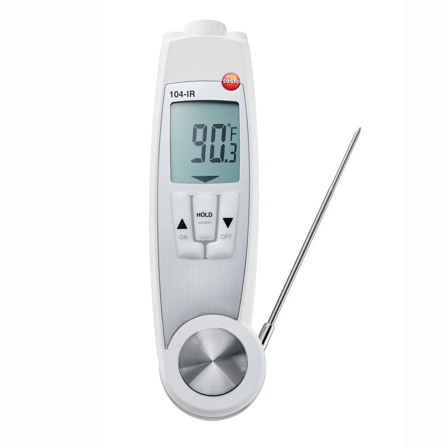 Testo104-IR เครื่องวัดอุณหภูมิอาหารกันน้ํา Dual Purpose IR และเครื่องวัดอุณหภูมิการเจาะ 0560 1040