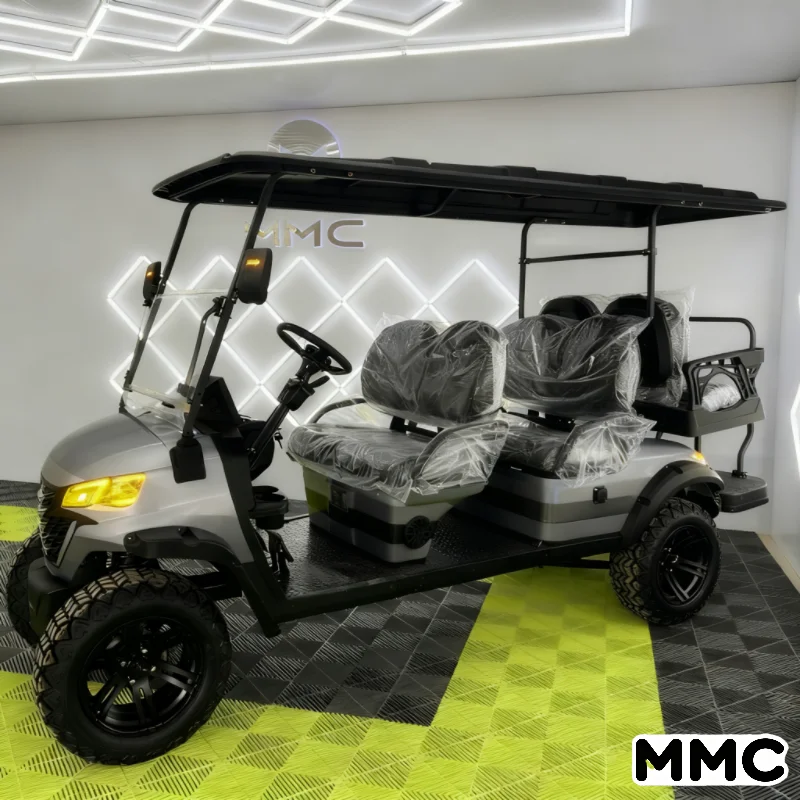 MMC مبيعات المصنع مباشرة لعربة الجولف ذات 6 مقاعد 4WD مزدوجة على شكل عظمة الترقوة مع عربة gorf ببطارية ليثيوم عالية السرعة 60 فولت/72 فولت #2