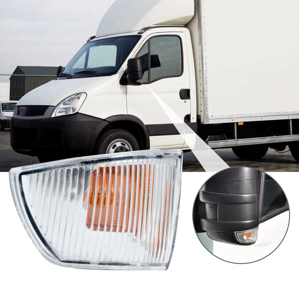 1 زوج سيارة الجناح مرآة مؤشر عدسة مصباح الجانب مرآة بدوره غطاء إشارة دون لمبات ل Iveco يوميا 2006-2011