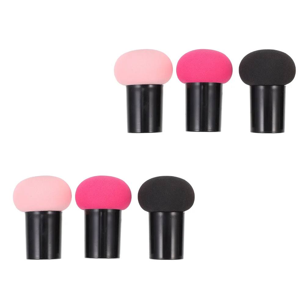 6 stuks droge natte make-up spons paddestoel ontwerp bladerdeeg voor zachte huidvriendelijke tool vrouwen schoonheidsaccessoire