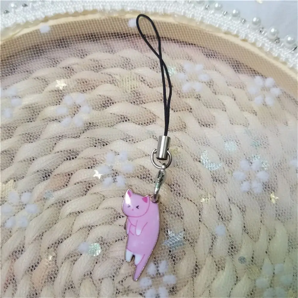 

Cartoon Cute Keychains Bag Charms Case Strap Decor Metal Phone Hanging Charms Phone Lanyards Mobile Phone Strap Cat Phone Strap