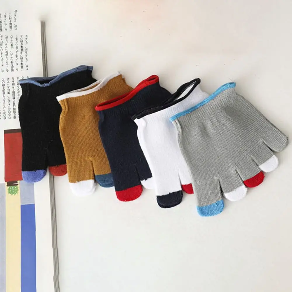 Summer Solid Color Men\'s Socks Simple Wear-resistant Toe Cover Invisible Socks Five Finger Socks Half-foot Socks Split-toe Socks