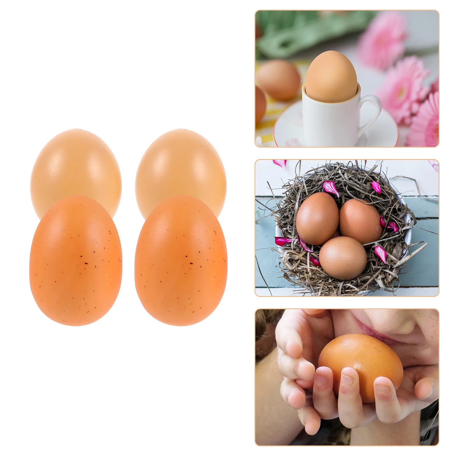 

Набор из 4 имитационных яиц: полированные пенопластовые яйца с гладкой поверхностью для пасхальных поделок, росписи, праздничных украшений для рабочего стола