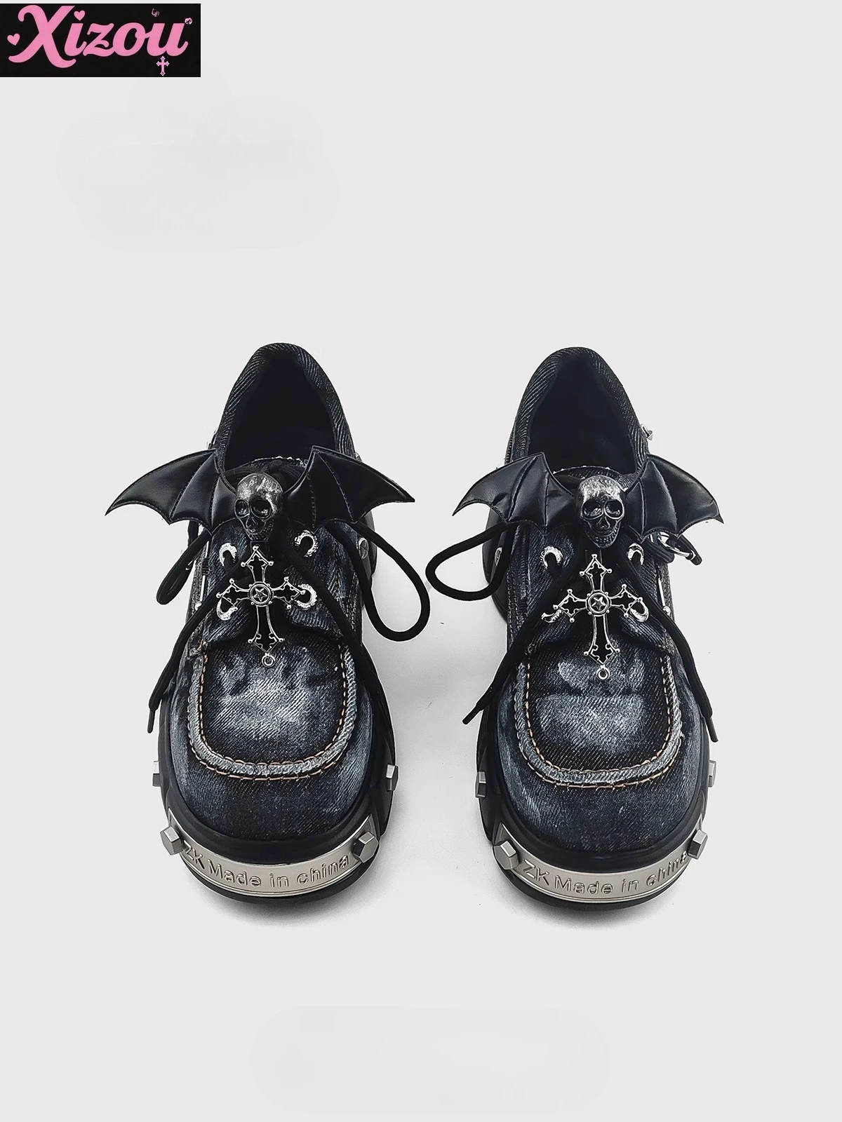 

Japanese Original Niche Design Subculture Punk Style Metal Platform Muffin Shoes Small Leather Shoes Spice Girls Single Women