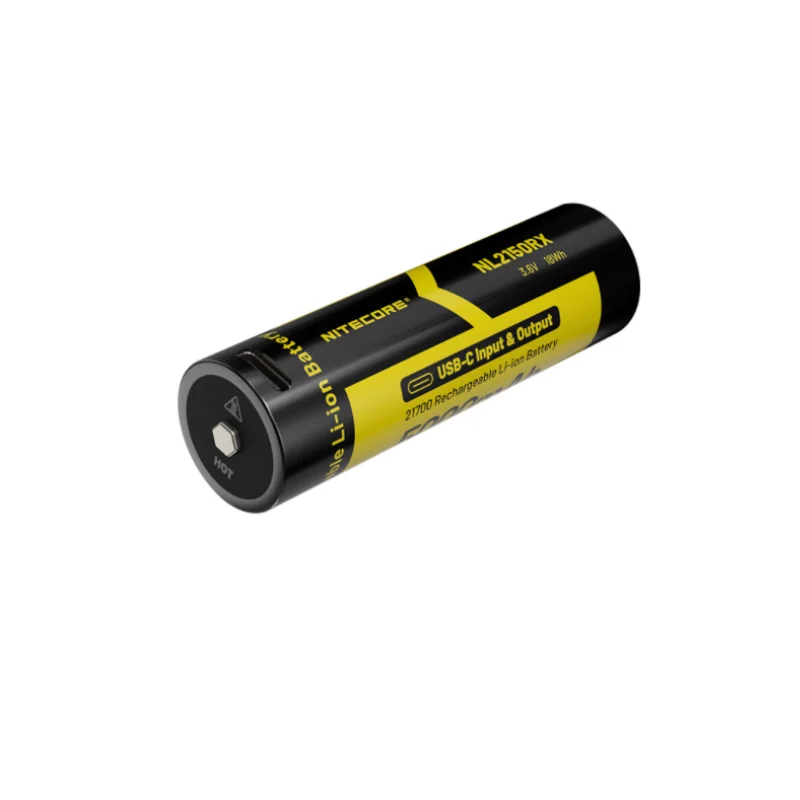 NITECORE NL2150RX Wysokowydajny akumulator litowo-jonowy 21700 o pojemności 5000 mAh USB-C z dwukierunkowym ładowaniem