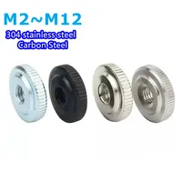 GB807 Carbon Steel 304 Stainless Steel Knurled Thumb Nut Hand Tighten Nut M2 M2.5 M3 M4 M5 M6 M8 M10 M12