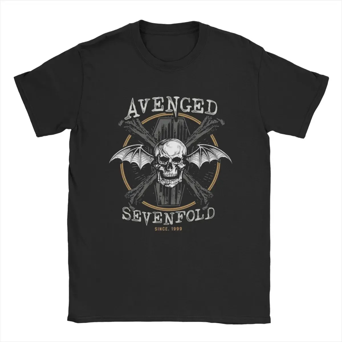 Arrival fashion heavyweight Men TShirts Avenged Sevenfold Awesome Pure Cotton Tees Short Sleeve T Shirt Crewneck Clothing Summer