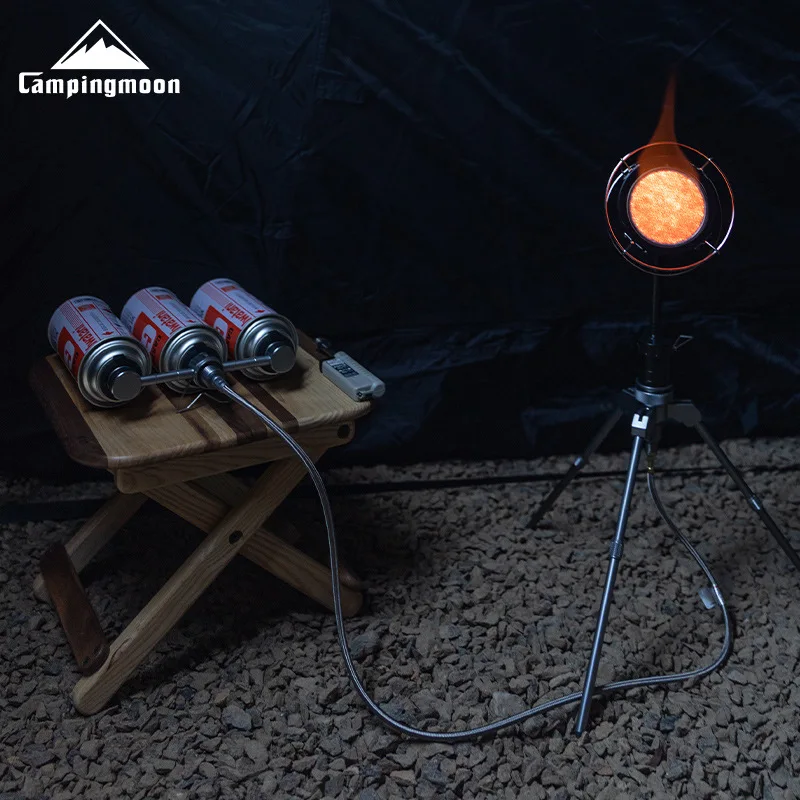 ملحقات موقد غاز للتخييم من CAMPINGMOON، خزان وقود من نوع البطاقة، ثلاثة مستلزمات، رأس موقد غاز مسطح واحد، محول غاز طويل #3