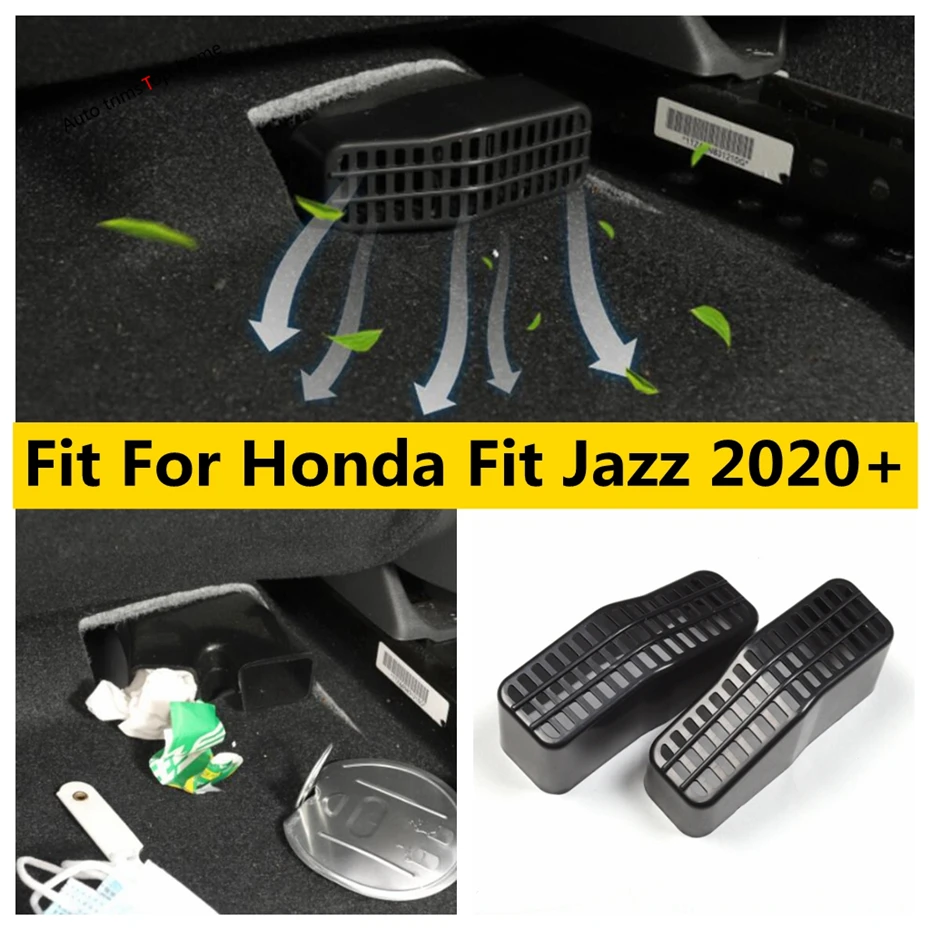 

Car Seat Bottom AC Air Duct Vent Anti-blocking Plastic Protective Cover Kit Trim Accessories For Honda Fit Jazz GR 2020 - 2022