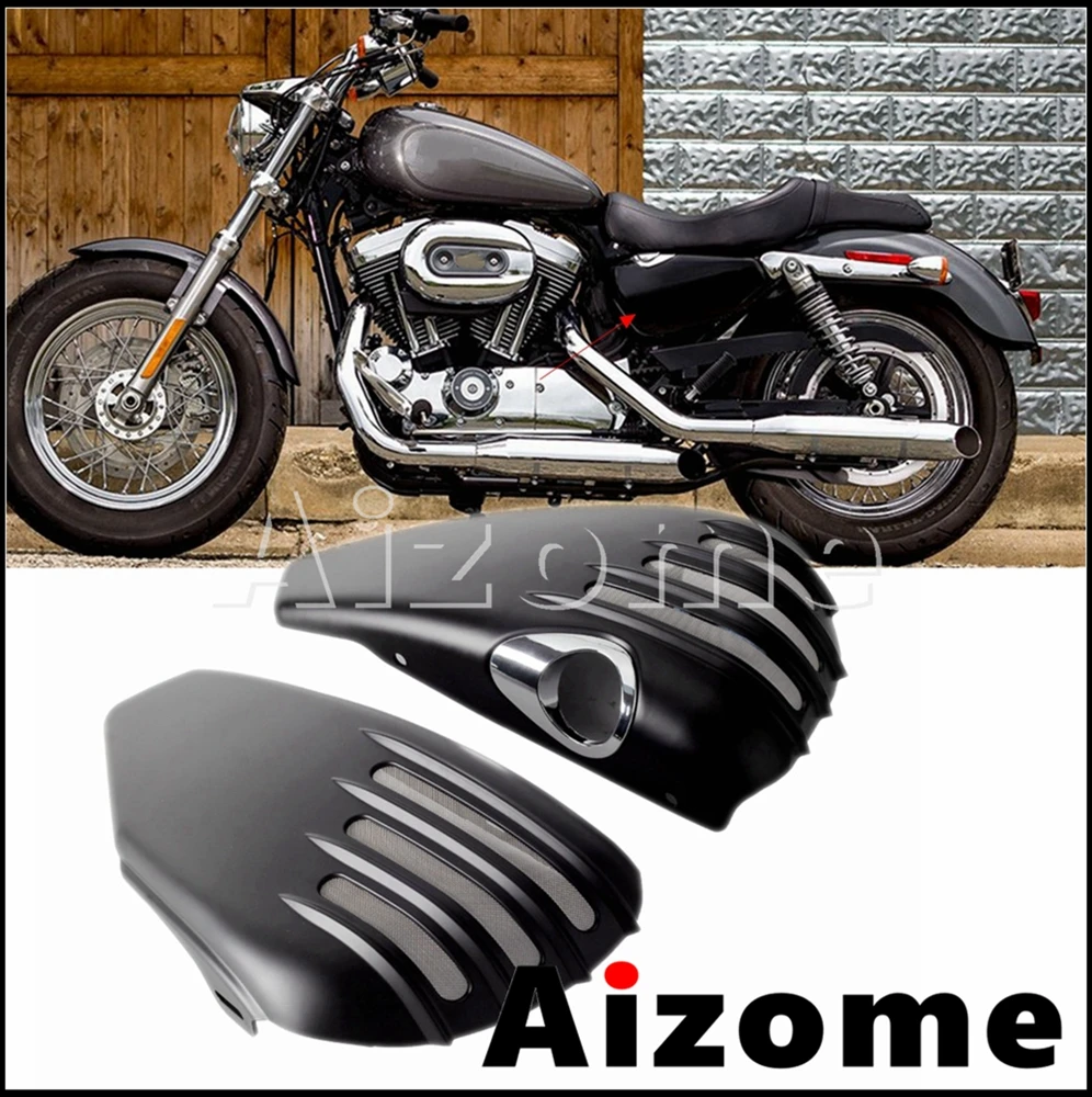 

ABS Motorcycle Battery Side Cover Grille Fairing For Harley Sportster XL 1200 883 Iron Low Superlow Roadster Nightster 2004-13