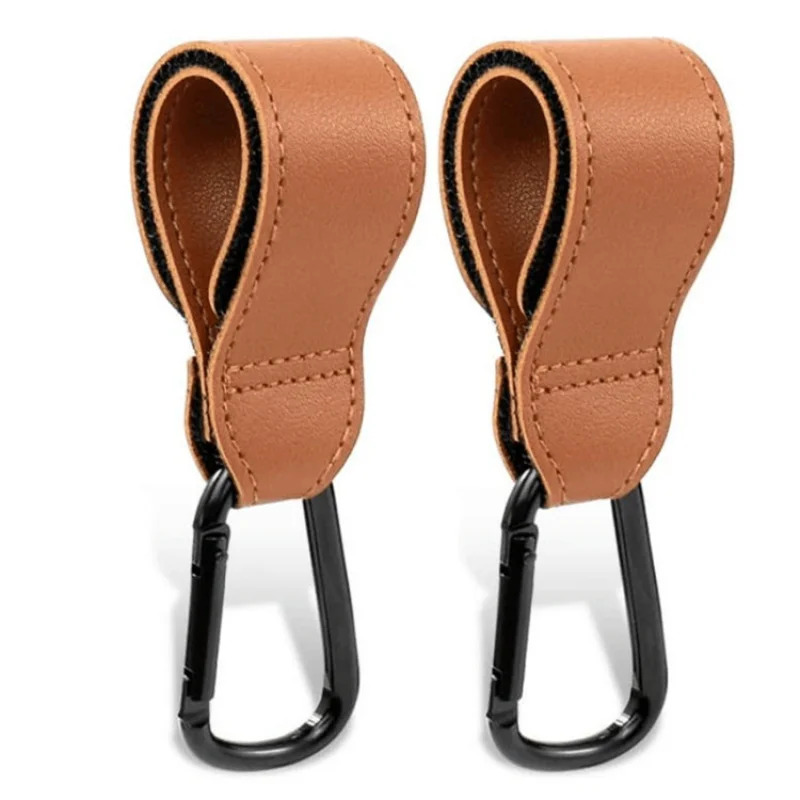 3PCS PULeather stroller hook, child stroller handle storage hook, electric vehicle hook