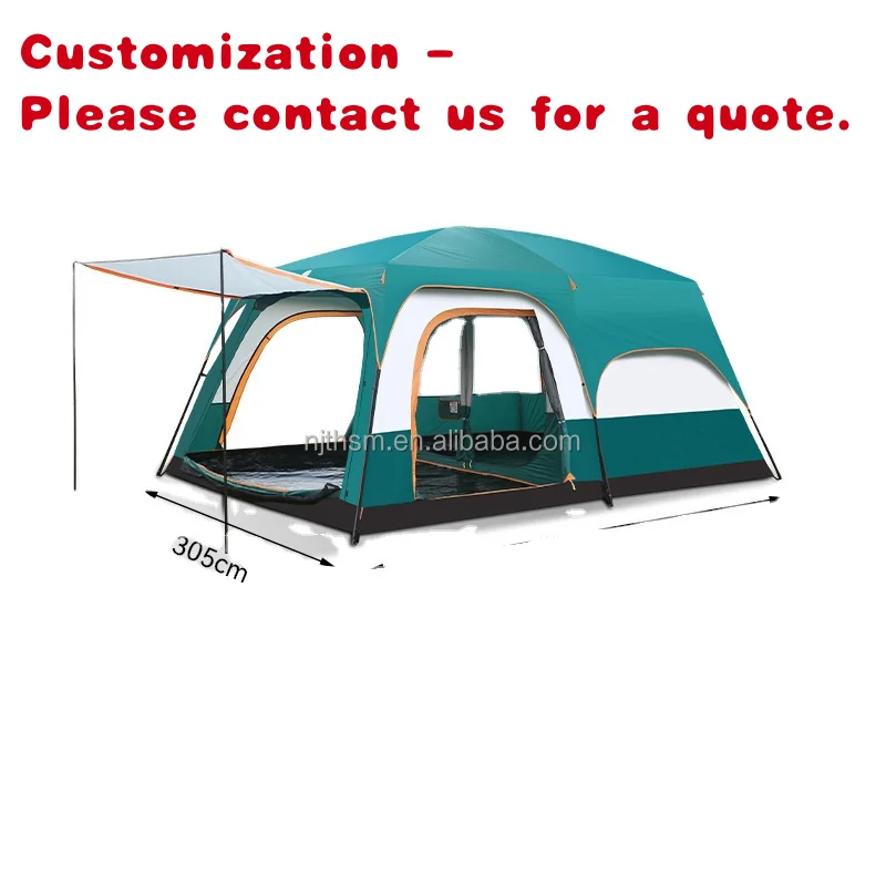 

custom.High Quality Rainproof-Proof 8-12 PersonsTent Multi-Person Hiking Camping Portable Large One-Bedroom Design