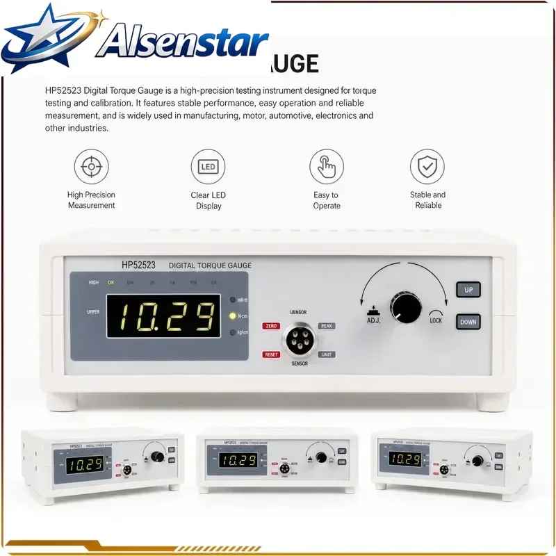 HPS2523 Precision Four Point Probe Sheet Resistivity Meter Coating Film Wafer Square Resistance Testing Instrument