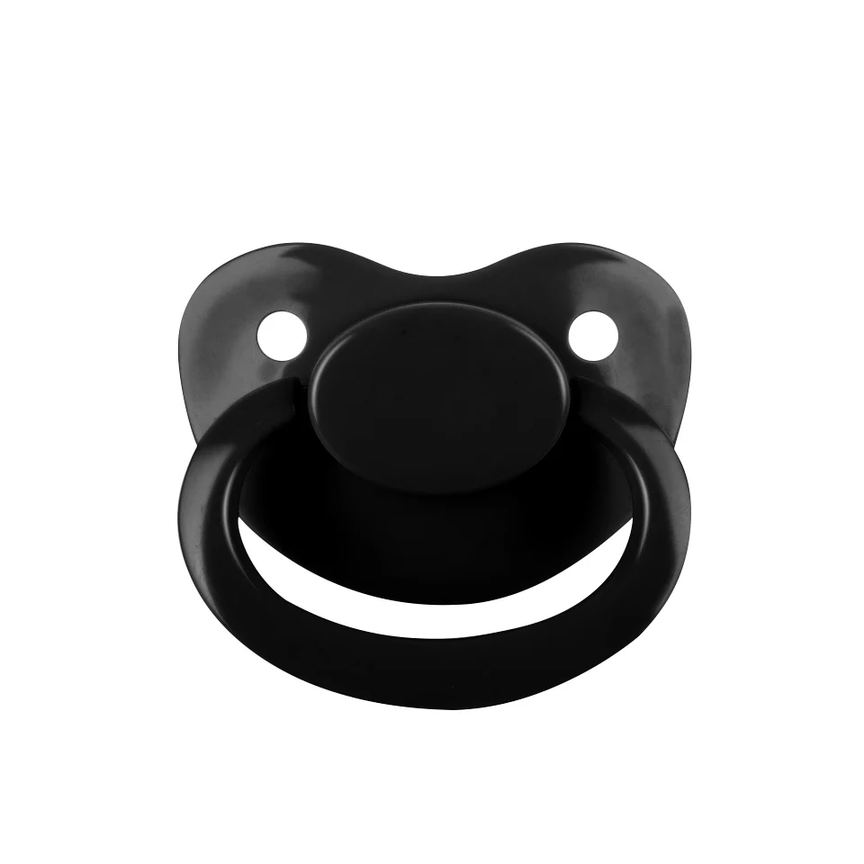 Bonito padrão gato preto chupeta para adulto e bebê, 100% silicone, tamanho adulto, papai, menina