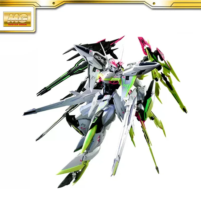 In Stock BANDAI Limited MG 1/100 ECLIPSE GUNDAM+MANEUVER STRIKER [CYBERISED COLOR] PVC Anime Action Figures Model Assembled Toy