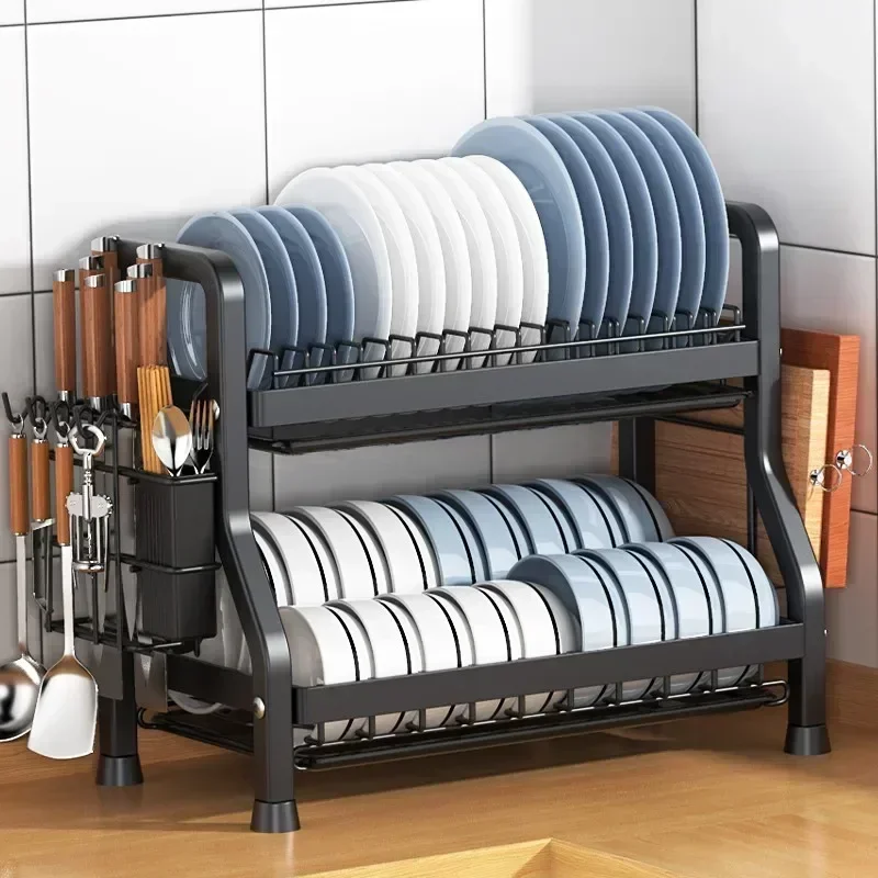 

Kitchen Storage Rack Organizer for Dishes Bowls Utensils Space Saving Durable Сливная Корзина Sponge Storage Fridge Organizer