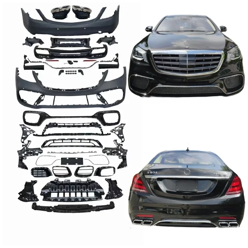 2014-2018Y S W222 Upgrade To S63 S65 TI Style Car Body Kit Bumpers Auto Body Parts Accessories for Mercedes Benz S Class