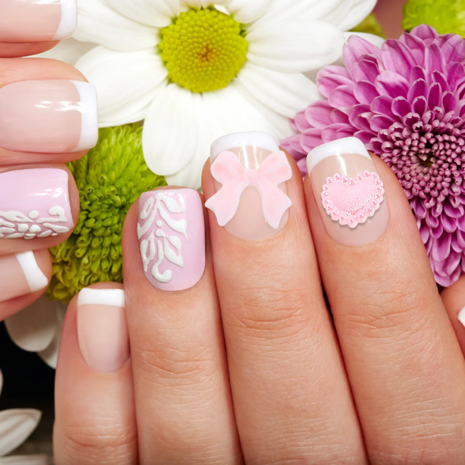 

1 Box Pearl Mixed Nail Charms Bulk Nail Art Decorations for Daily Office and Party Gems for Nails Pearl Charms