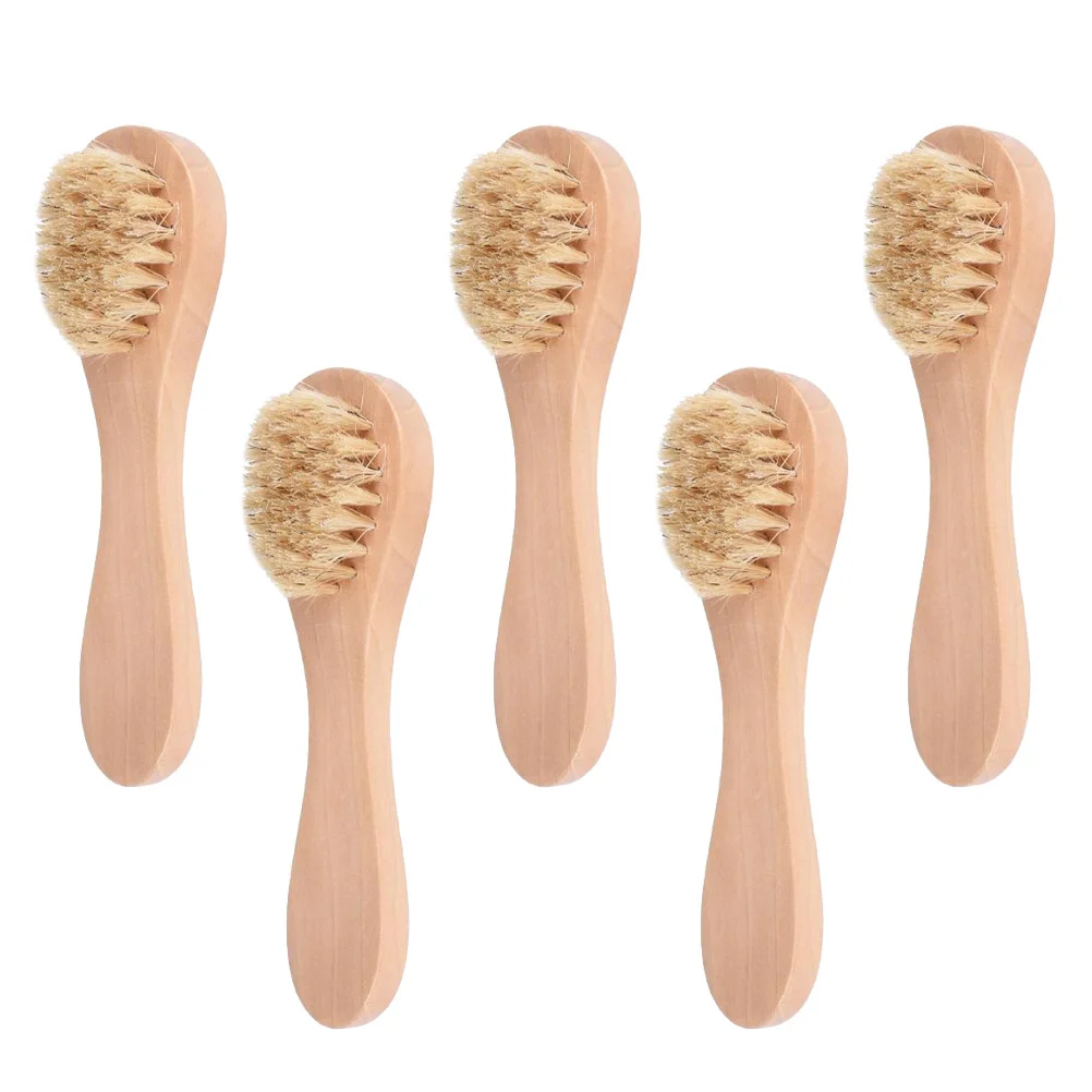 Face Brush Skin Care Tools Exfoliator Washing Cleaner Scrubber Wooden Facial Pore Deep Cleansing Supple