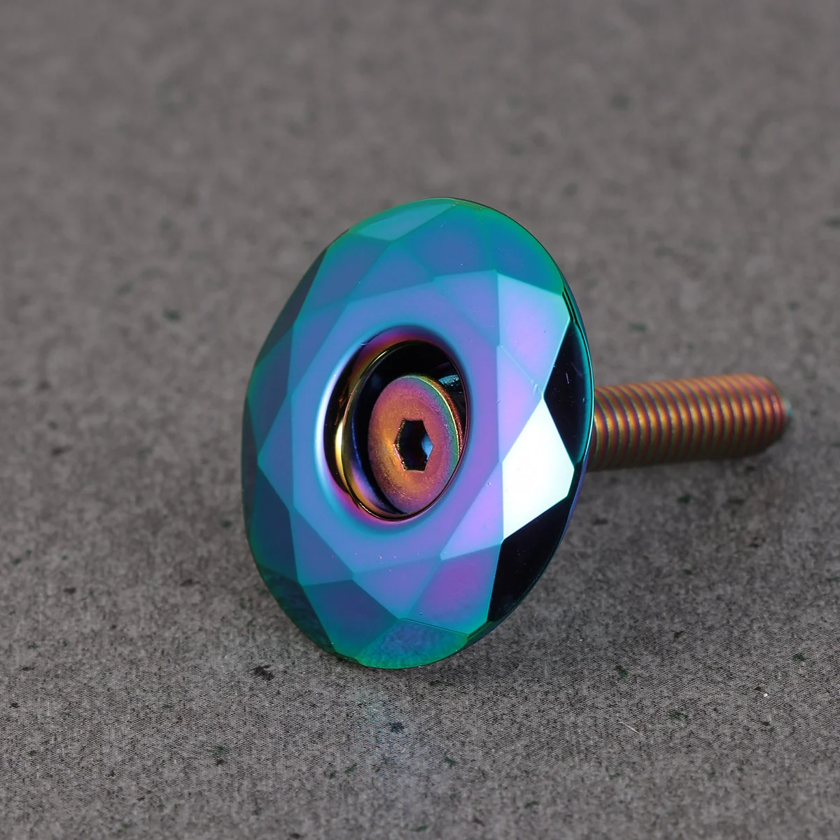 

Aluminium Alloy Headset Cap For 28.6Mm Front Forks Titanium Color Lightweight Durable Shiny Finish For Mountain Bike Road