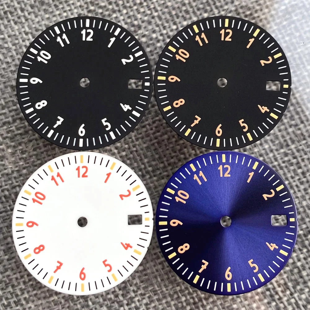 

29mm Sterile Watch Dial Face for NH35 NH36 NH38 ETA2824 PT5000 MIYOTA 8215 DG MINGZHU Movt 12 hours Numbers for Dive Pilot Watch