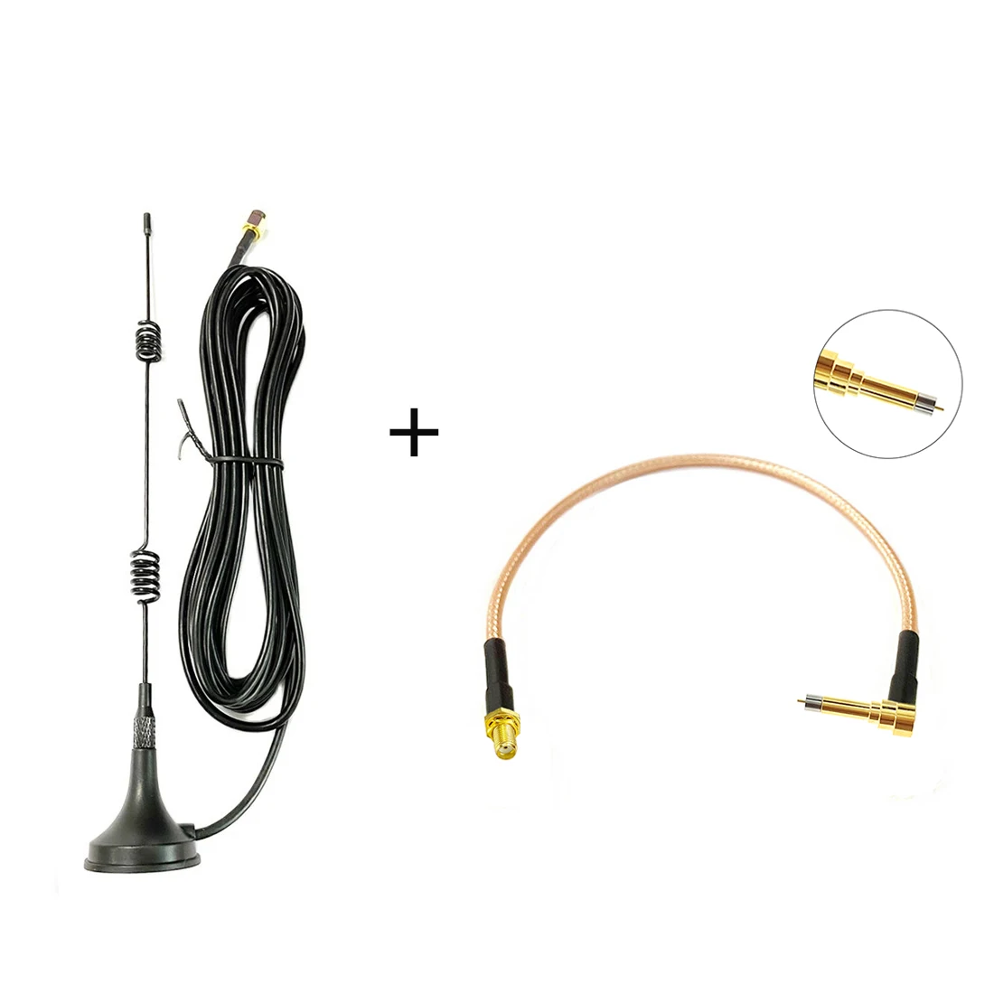 868MHz/915MHz/GSM 3G Antenna Sucker 5dbi/7dbi Aerial 3m SMA Male+SMA Female Nut to MS156 Male Right Angle RG316 Cable 15cm