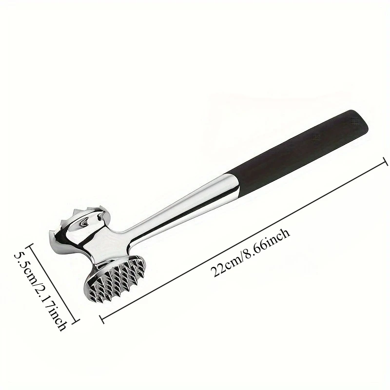 Meat Tenderizer Hammer Kitchen Double-Sided Meat Tenderizer, Household Stainless Steel Rolled Meat Steak Meat Tenderizer