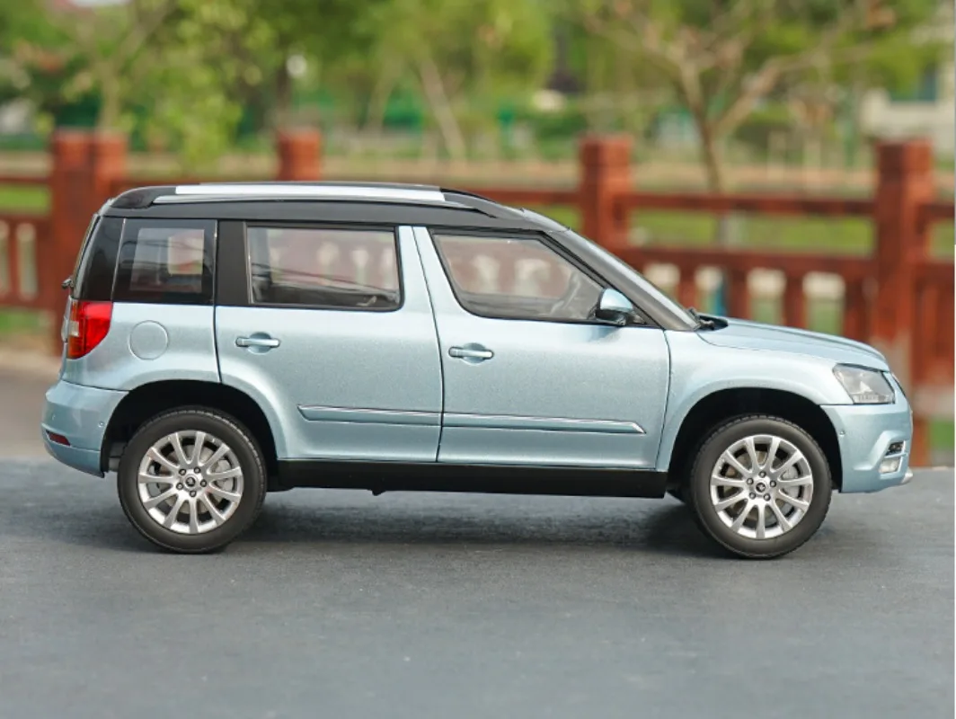 دييكاست 1/18 مقياس SAICVOLKSWAGEN سبيكة نموذج سيارة SAICVOLKSWAGEN سكوداييتي SUV مدينة الأزرق اللعب المركبات لعبة للهدايا الصندوق الأصلي