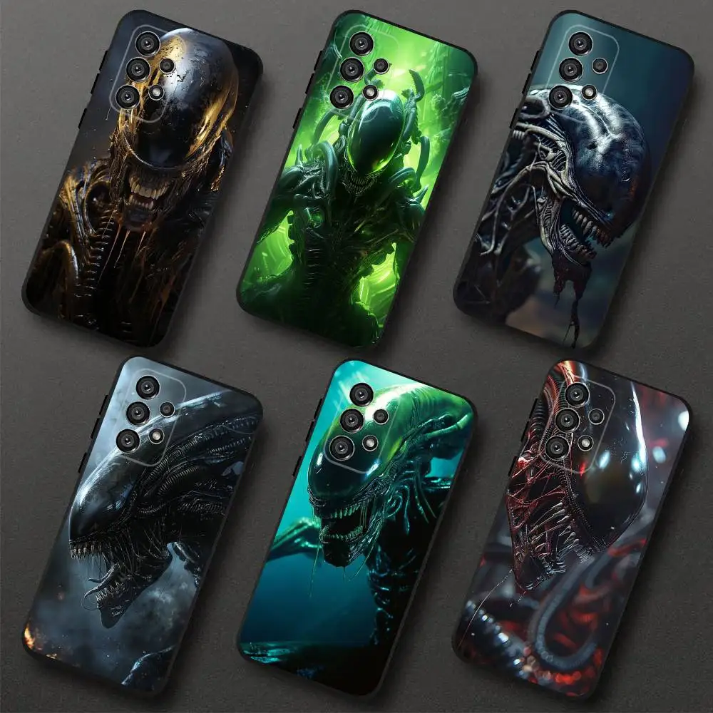 

Movie A-Alien Xenomorph Phone Case For Samsung S 25,24,23,22,30,21,10,9,Ultra,Plus,Lite,FE,4,5G Black Soft Case