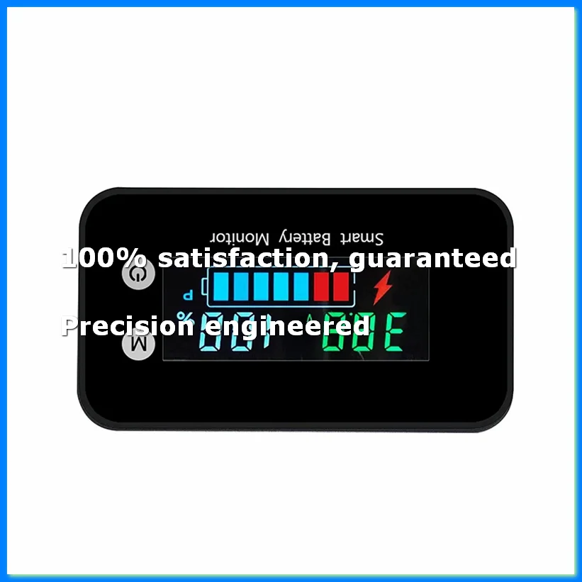 7-100V Digital Battery Capacity Tester Battery Monitor Voltage Temperature Switch Meter for Car Ships, IPX7 Waterproof-A55K