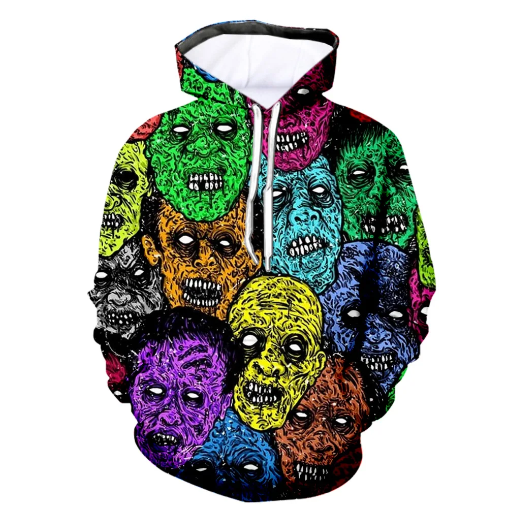 

New 3D Printing Hallowmas Fashion Men Women Tracksuits Crewneck Hoodies Plus Size S-7XL Harajuku Four Seasons Casual