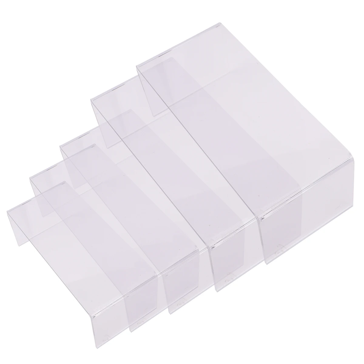 

5pcs Acrylic Shoe Display Rack Clear for Supermarket Shopwindow Home Office U Shape Shoe Holder Shelf Storage
