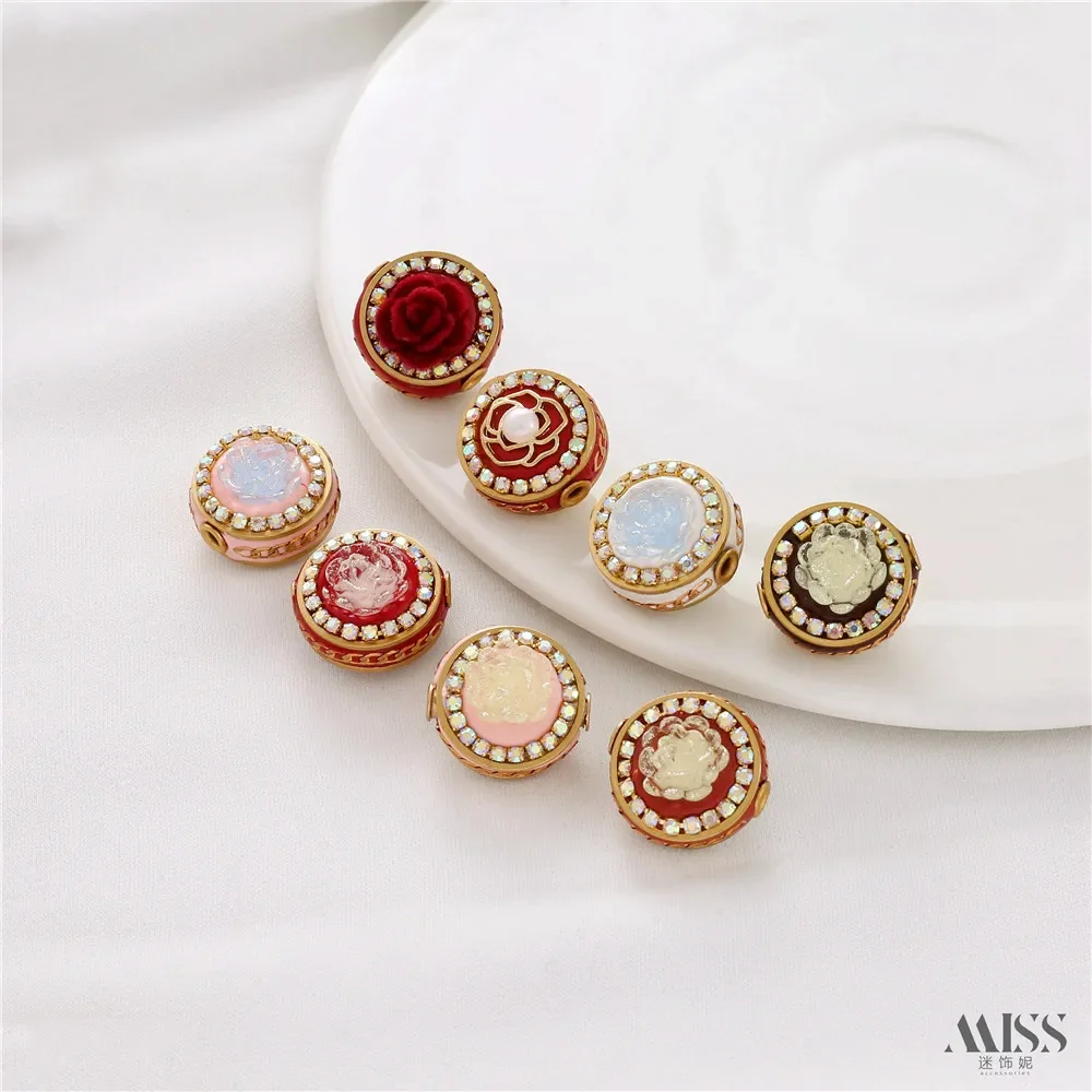 Nepal Pearl-Tibetan India-Pakistan Style Light-changing Decal Bead Partition DIY Handmade Braided Rope Pendant Jewelry Accessori