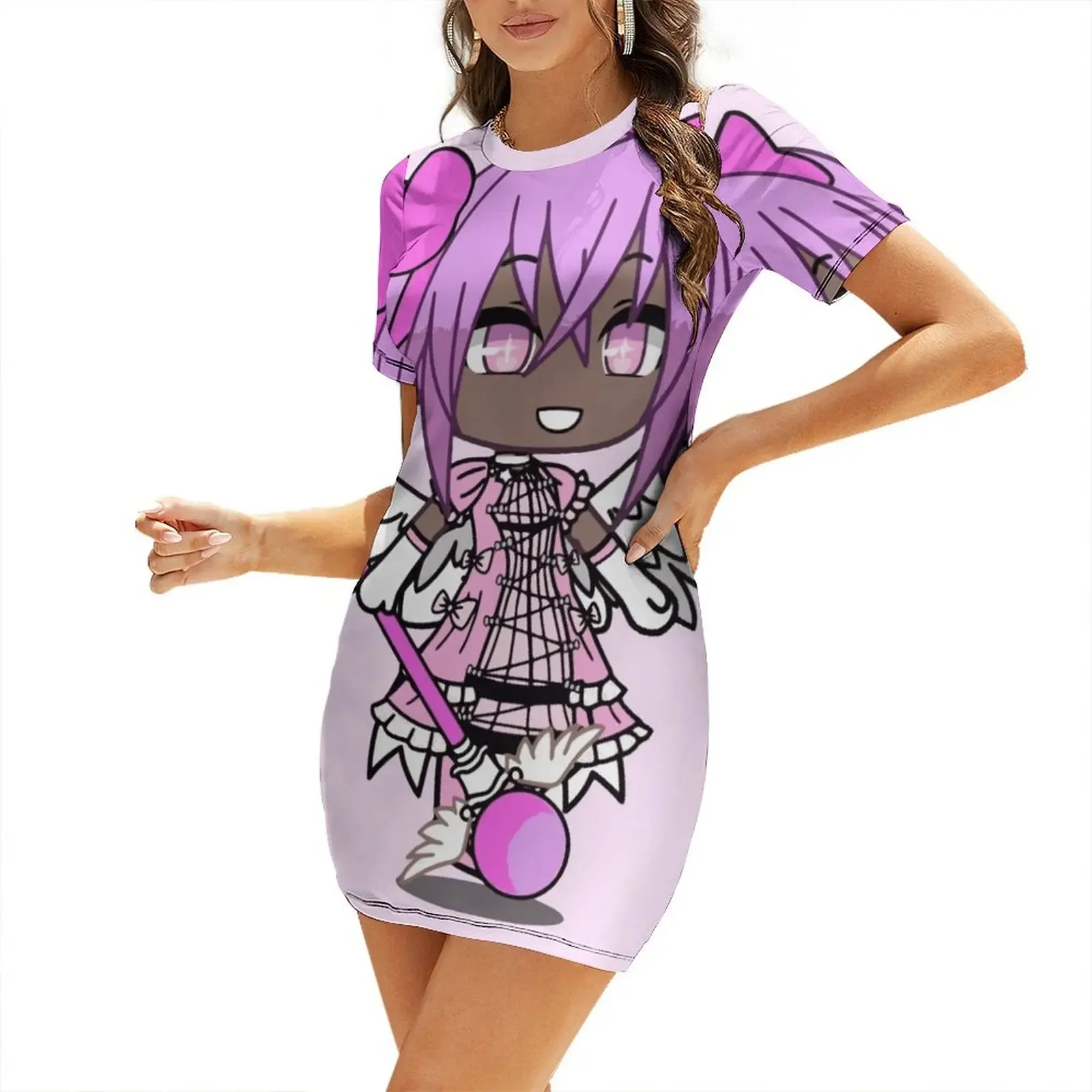 

Gacha Life Selena Short-Sleeved Dress Aesthetic clothing Evening gown long dresses for women Dress