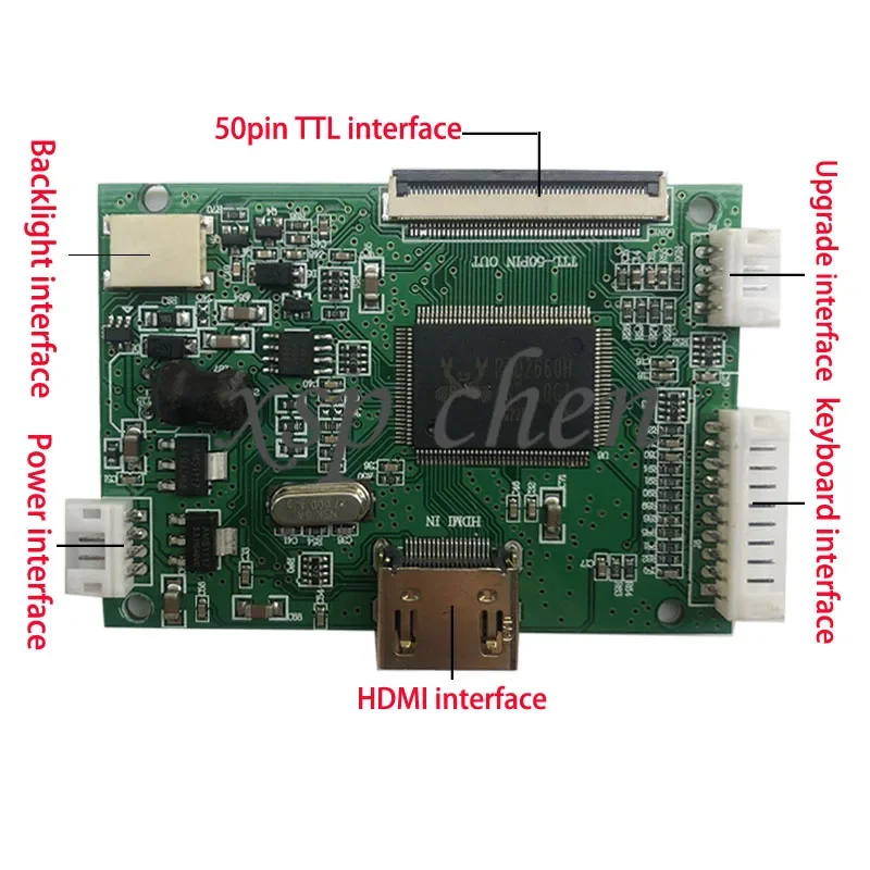 Free Shipping 7inch 60pin VGA + 2AV + HDMI universal TTL display LCD controller HDMI monitor driver board HSD070IDW1 E11 E13 E15