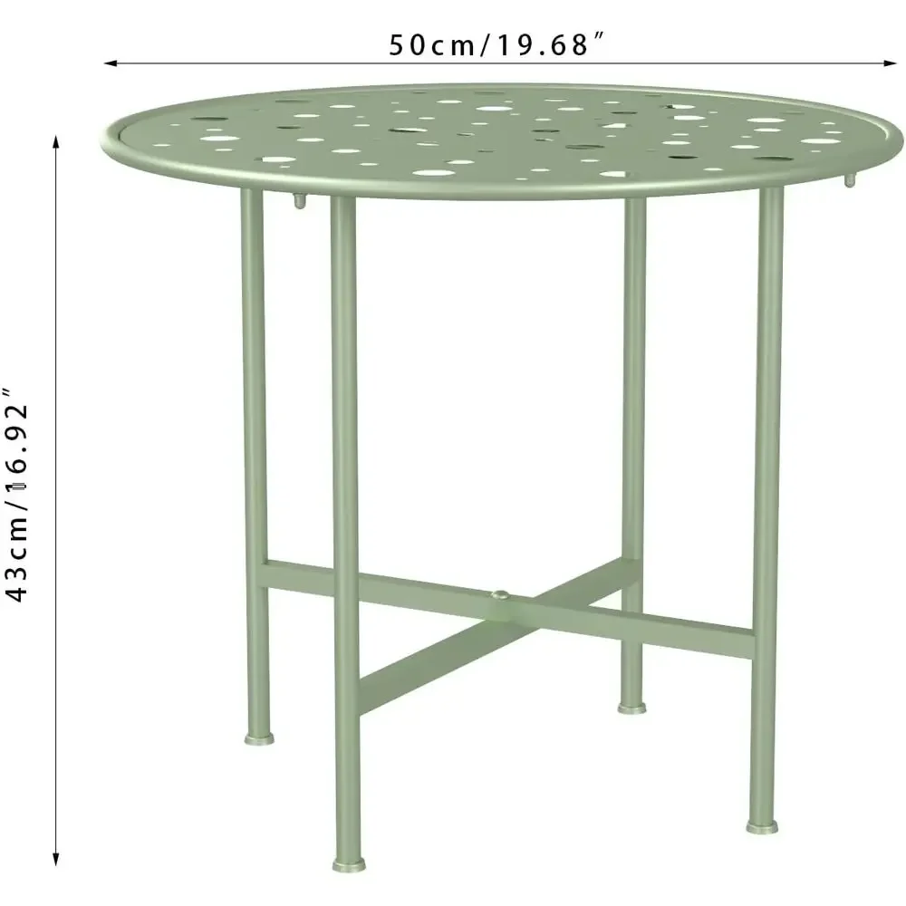 Sage Green Patio Bistro Set with Coffee Table and Cushions for Outdoor Spaces view 3